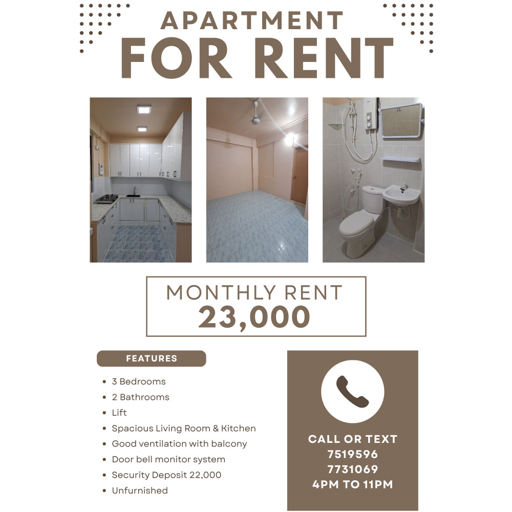3 Room Apartment with Lift + Balcony — Malé — Machchangolhi