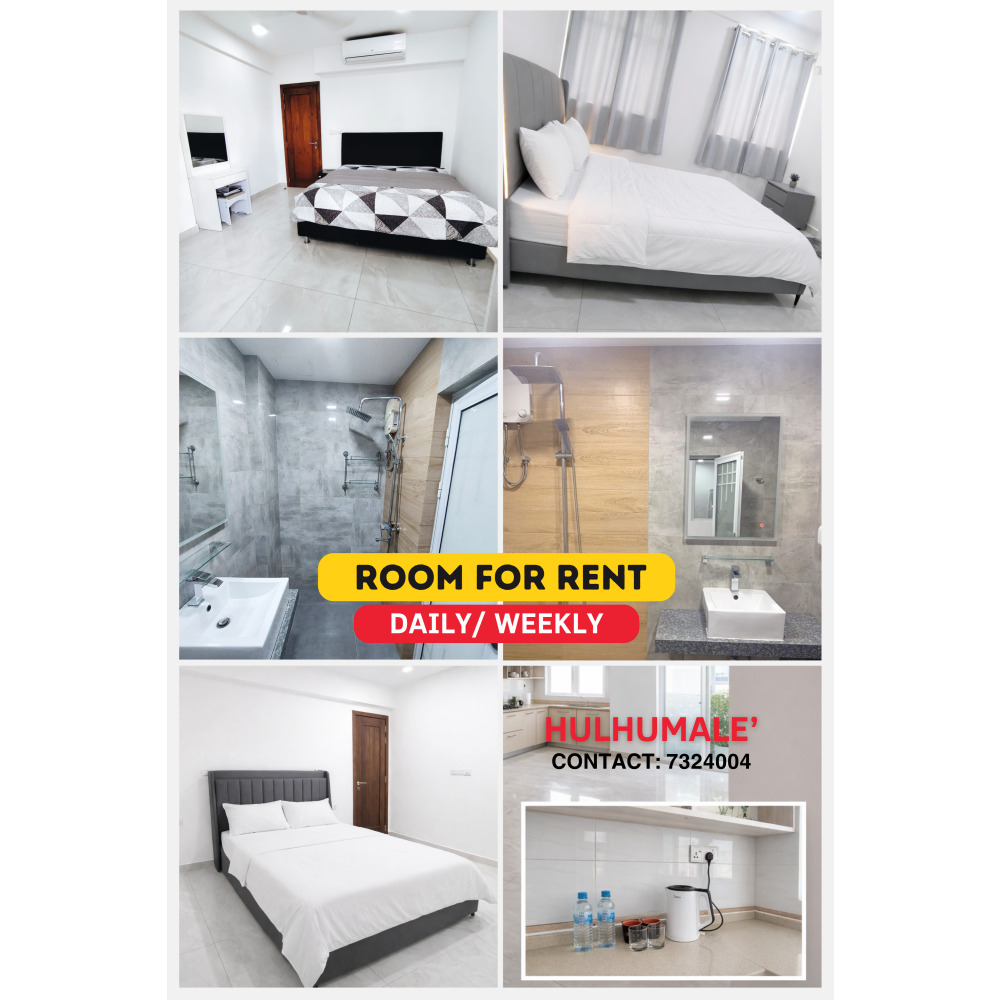 Apartment and Room for Daily & Weekly Rent in Hulhumale phase 1 — Hulhumalé