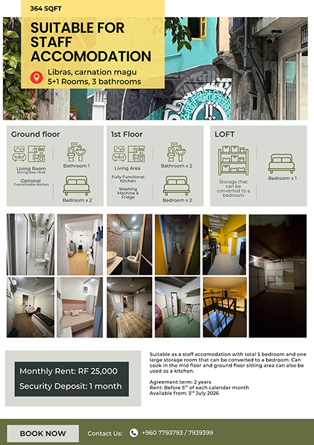 SUITABLE FOR STAFF ACCOMODATION — Malé — Maafannu