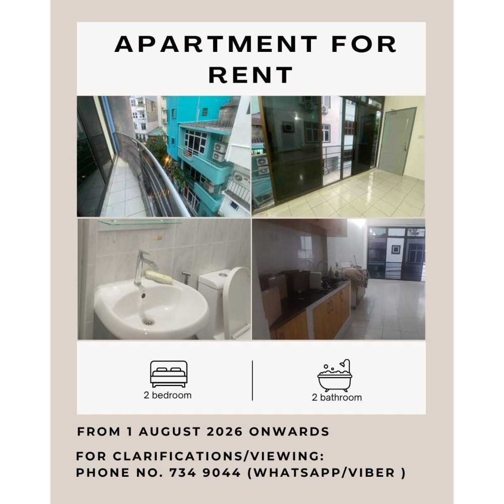 Apartment for Rent in Male', Maafannu — Malé — Maafannu