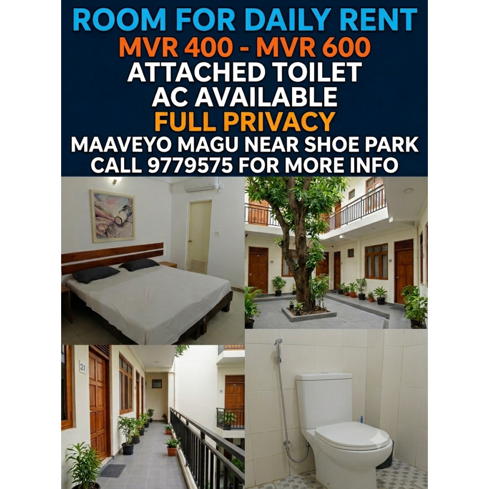 ROOM FOR RENT IN MAAVEYO MAGU — Malé — Maafannu