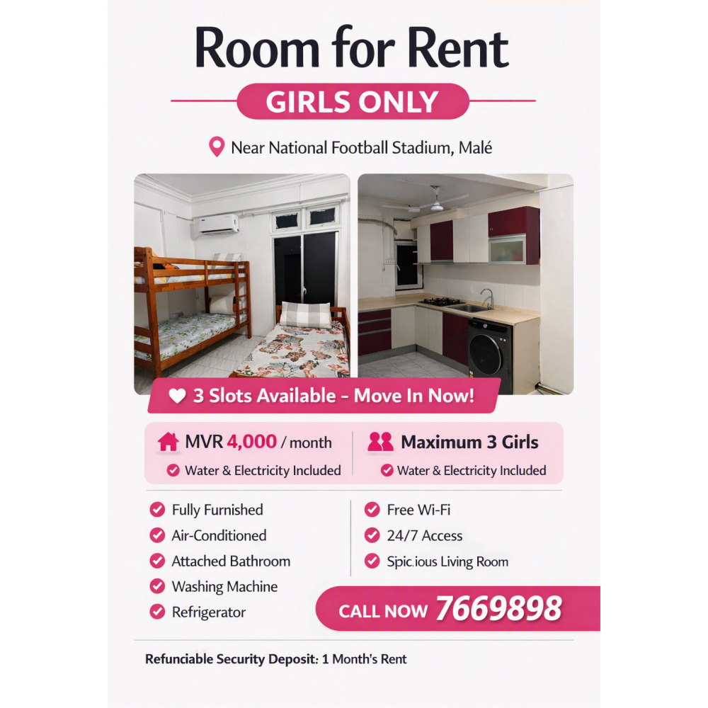 Accommodation Available Girls Only — Malé — Henveiru