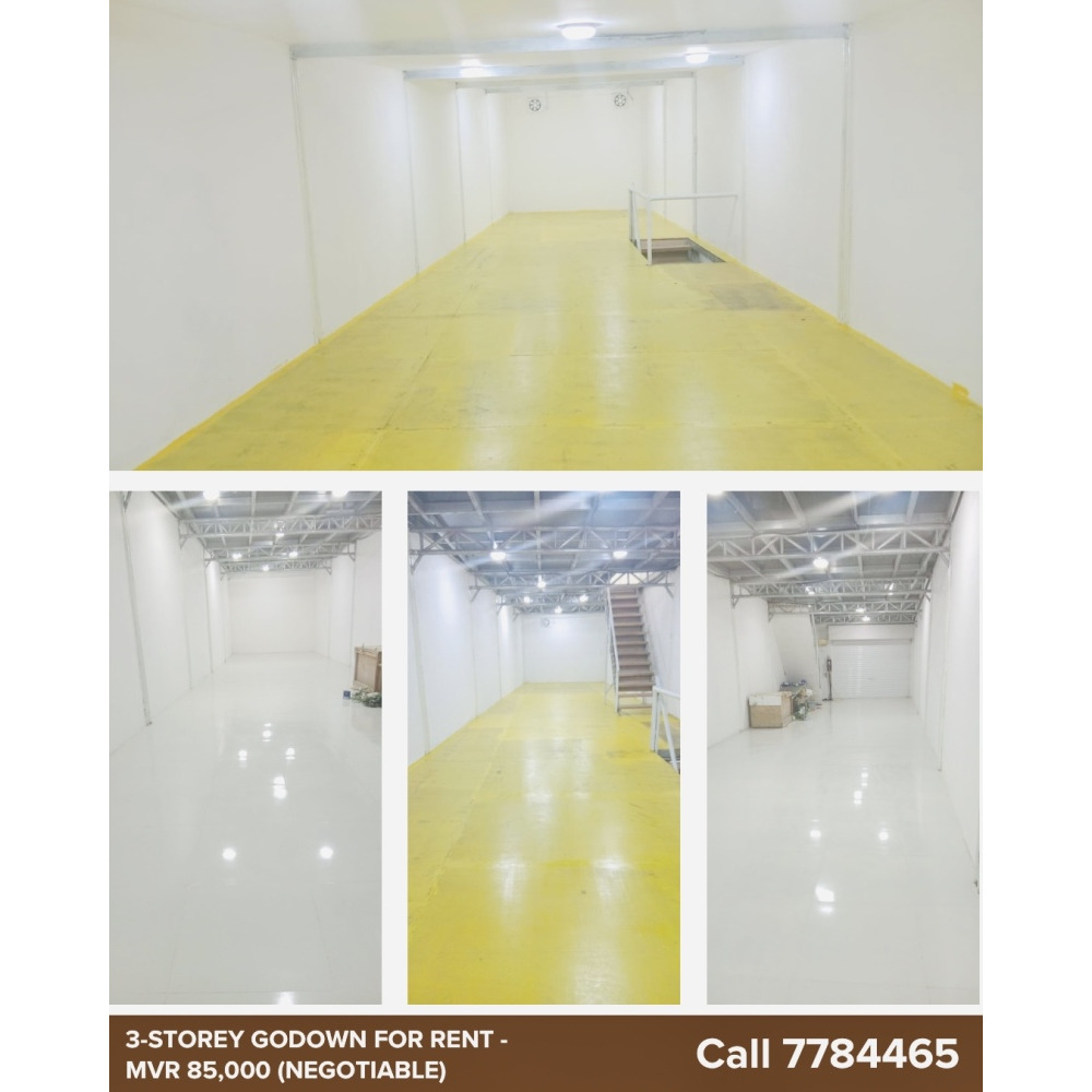 3-Storey Warehouse/Godown/Office space for rent — Malé — Maafannu