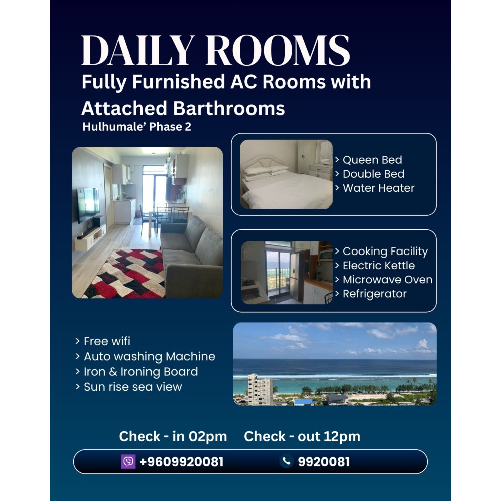 Apartment & Rooms for Rent — Hulhumalé