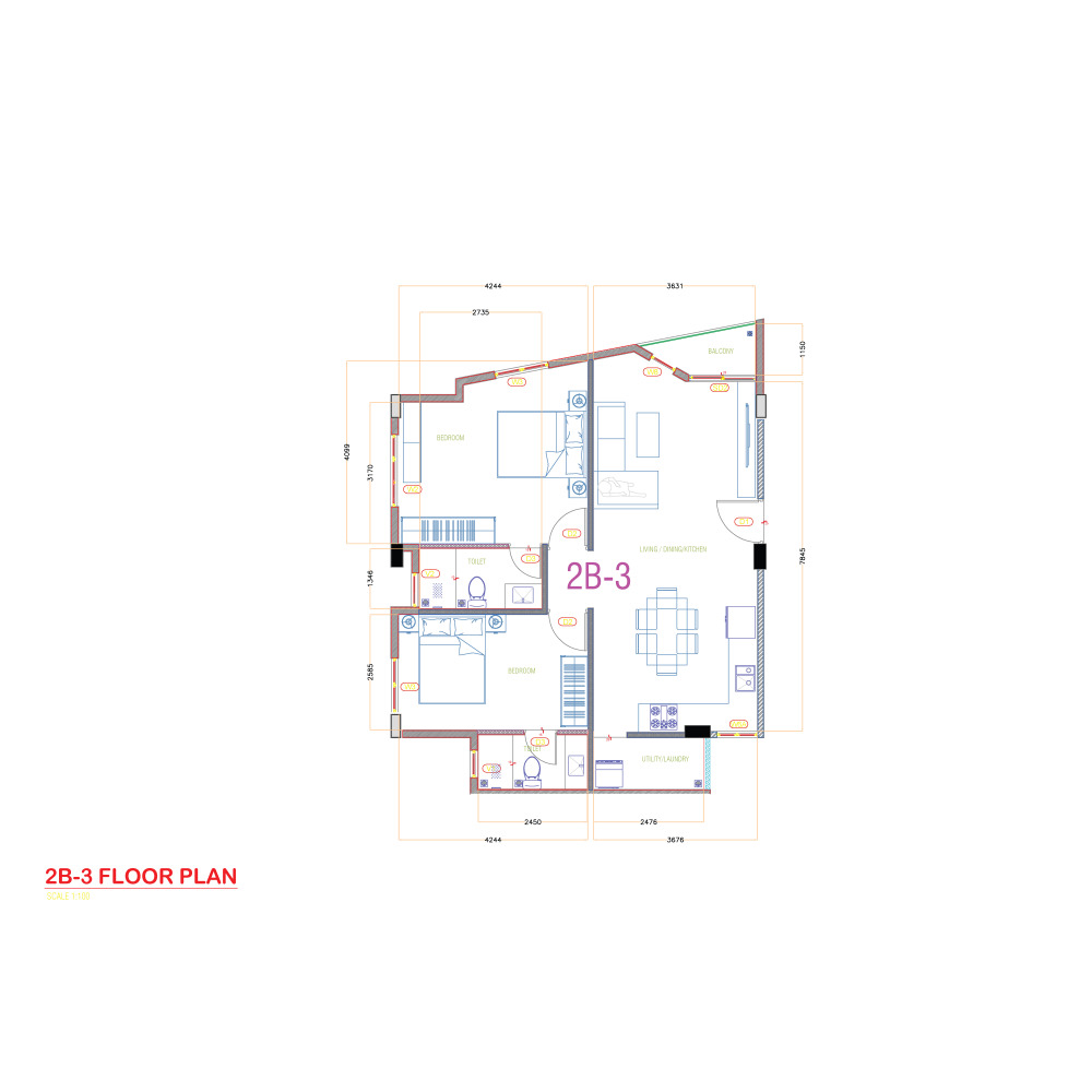 Spacious Semi-Furnished 2-Bedroom Apartment for Rent — Hulhumalé