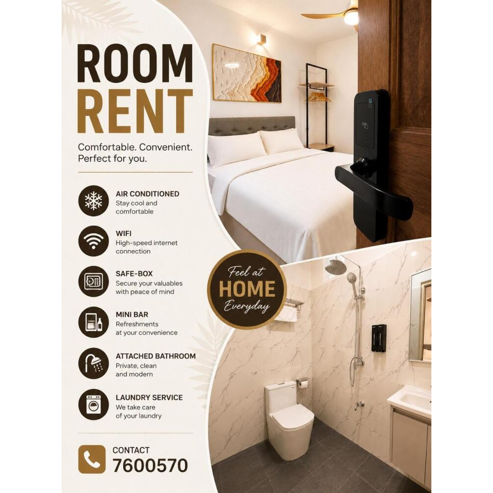 ROOM RENT — Malé — Maafannu