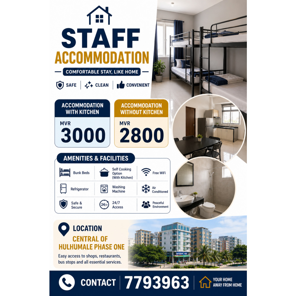 Accommodation for ladies — Hulhumalé