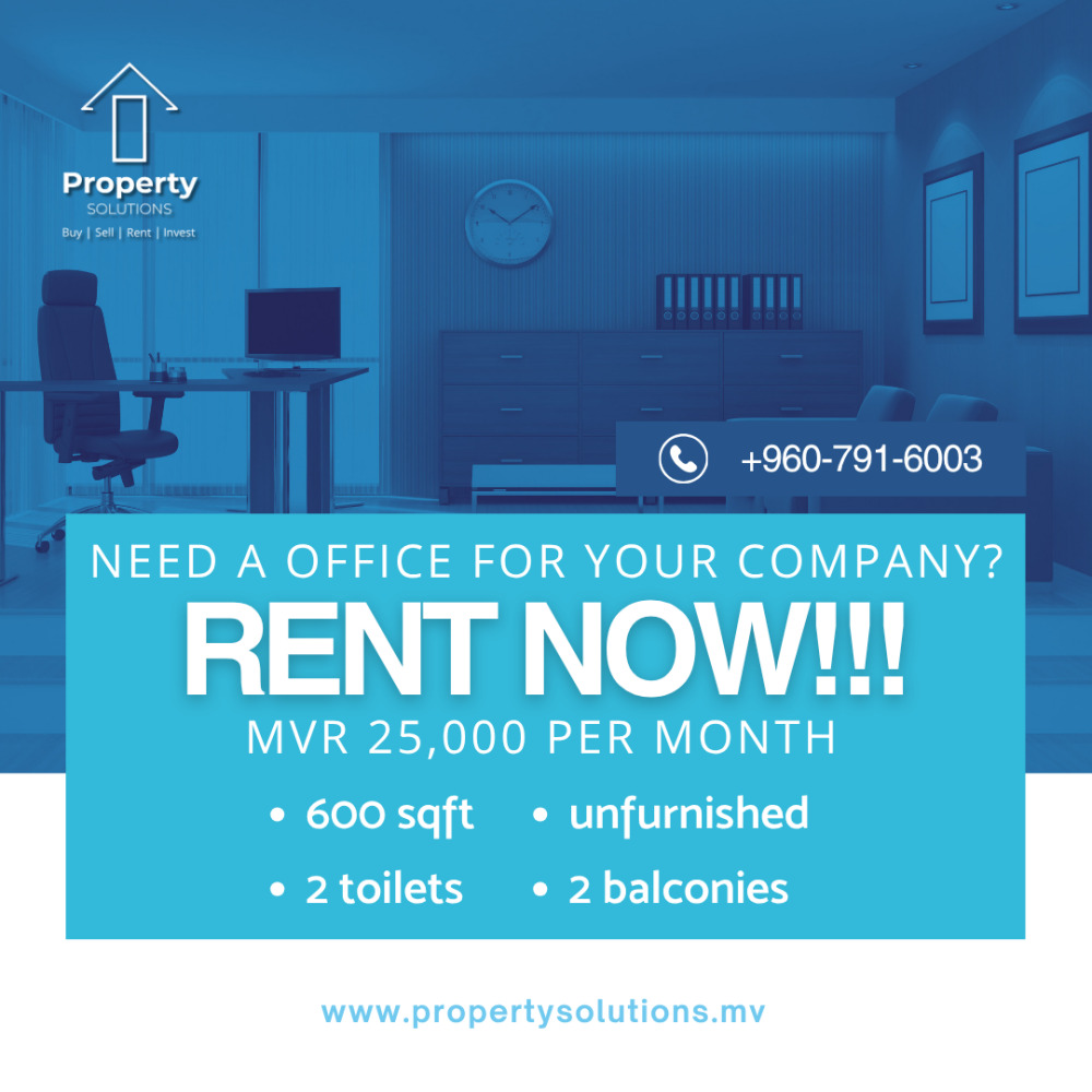 Office Space for Rent Viber — Malé — Henveiru