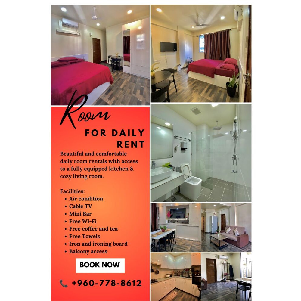 Beautiful comfy daily room & apartment available from Male' pls — Malé — Maafannu