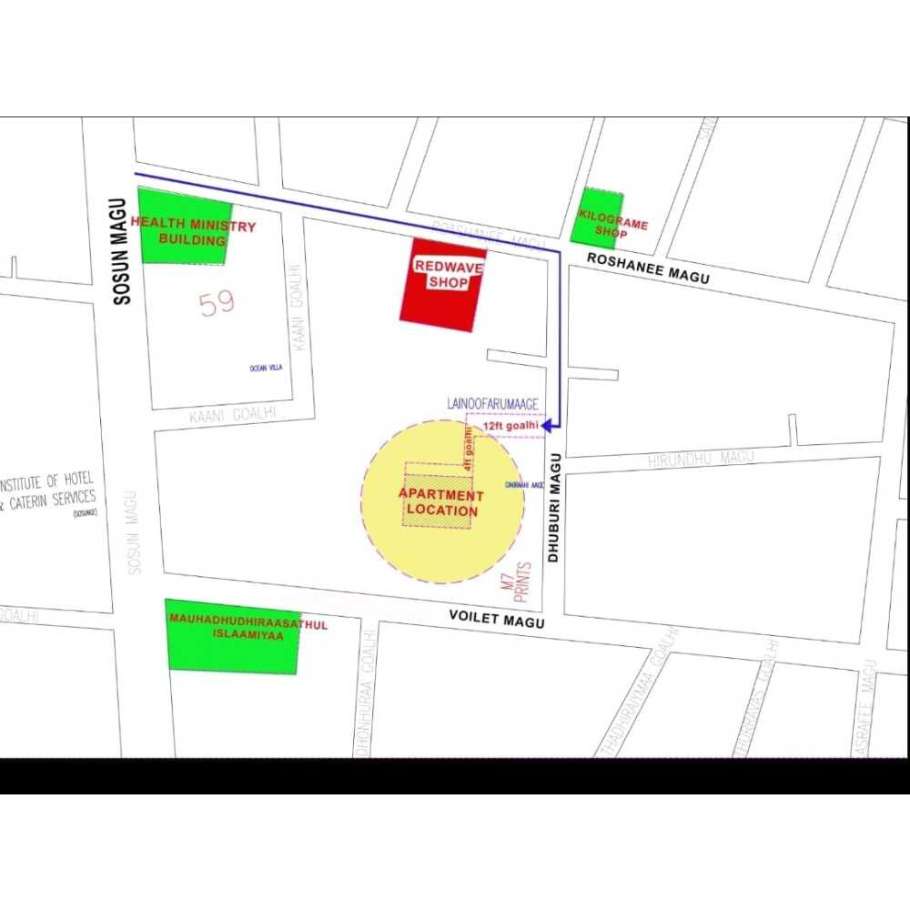 2 Room apartment for rent available from Henveyru 1st floor — Malé — Maafannu