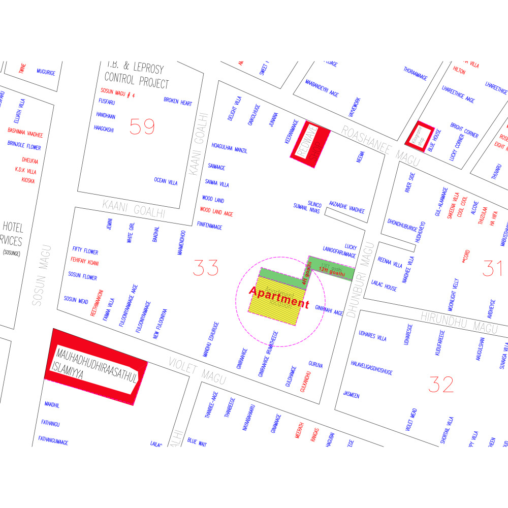 2 Room at 1st Floor apartment Available for rent Henveyru near Kilogram shop — Malé — Henveiru