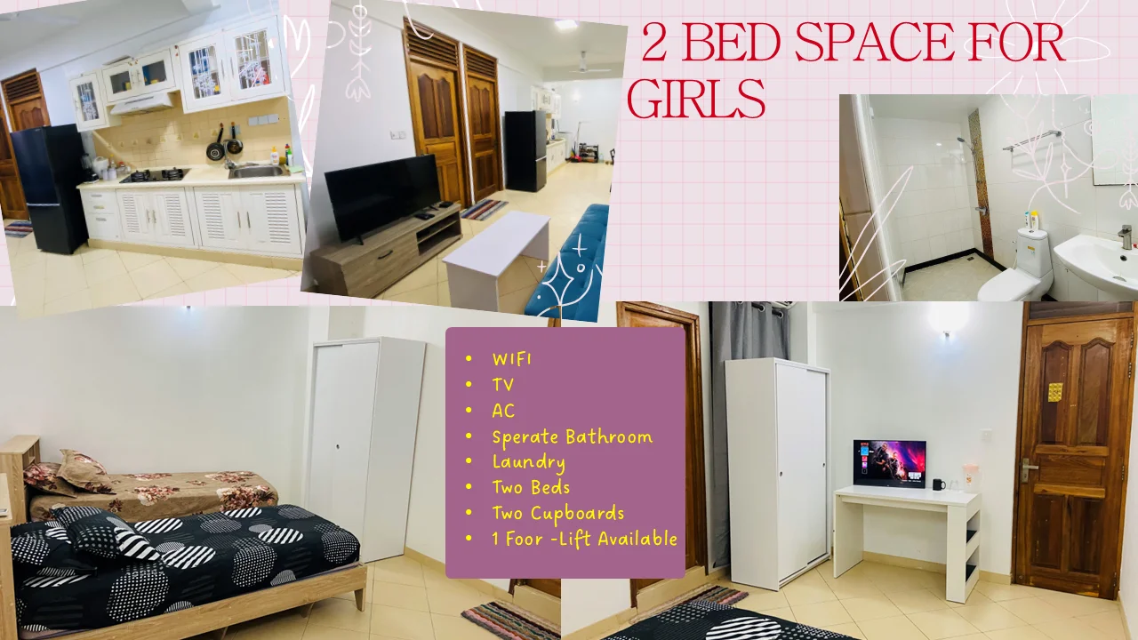 1 ROOM OR ποΈ TWO BED SPACES AVAILABLE I FOR WORKING LADIES! π©π»ββοΈπ©βπ»π©βπ β Maafannu